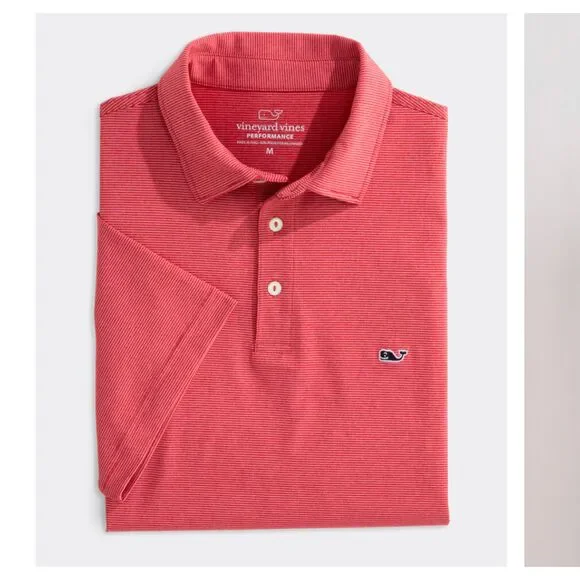Red Vineyard Vines Men's Polo Size M MSRP $98 - Picture 1 of 5